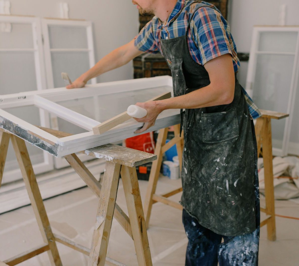 Maler bei der Arbeit